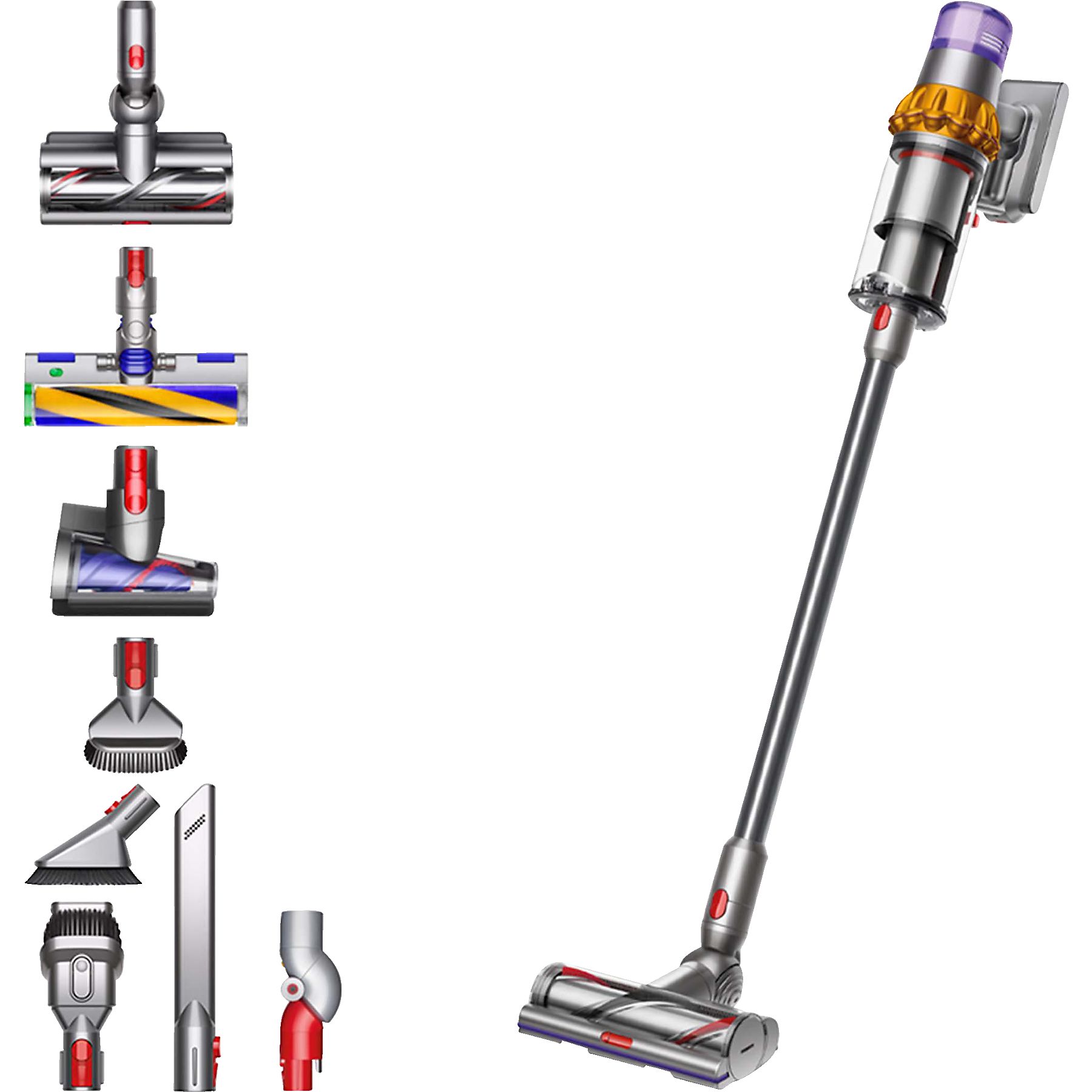 DYSON V15 Detect Absolute Stielsauger, Akkubetrieb, 660 Watt