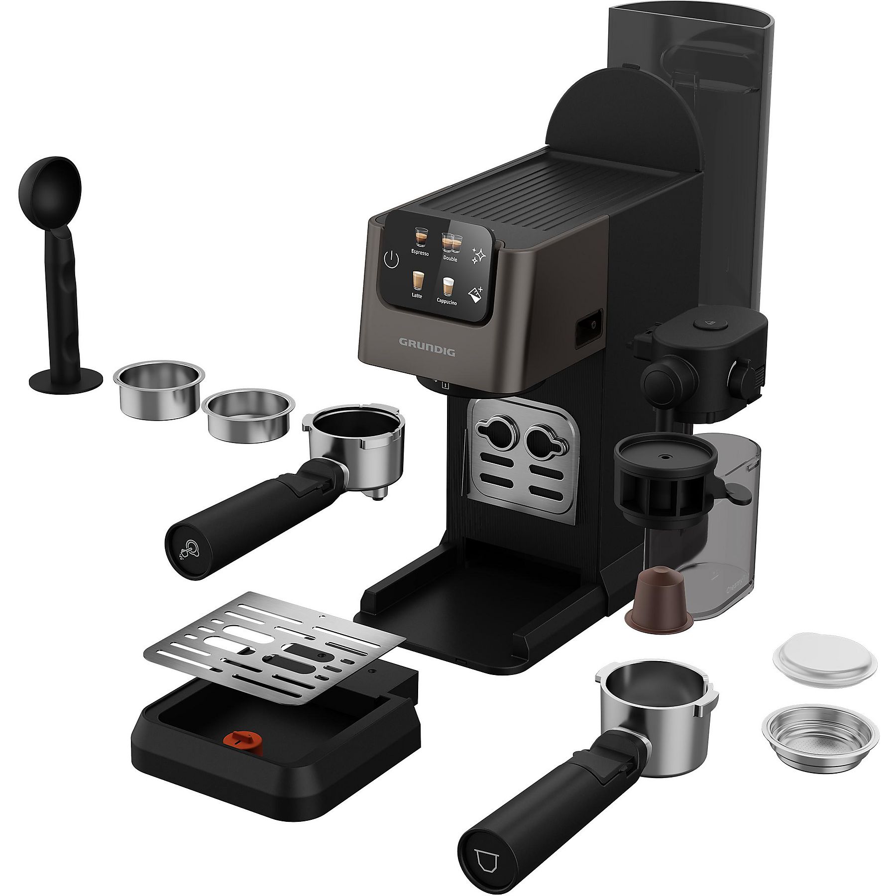 GRUNDIG KSM 6430 Espressomaschine Dark Inox/Schwarz – Bild 5