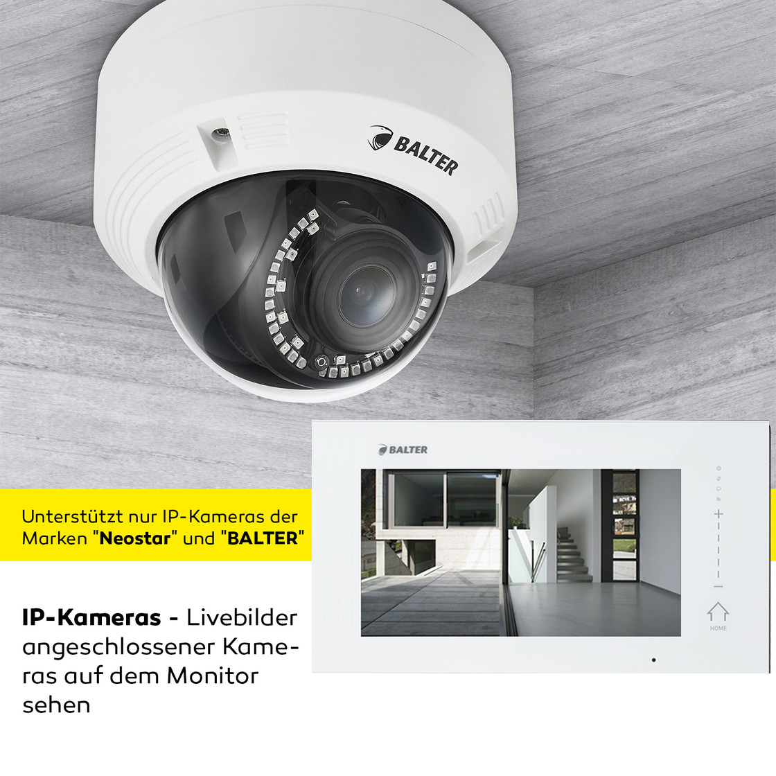 Balter ERA Video Gegensprechanlage mit Fingerprint, RFID für 3 Familienhaus – Bild 4