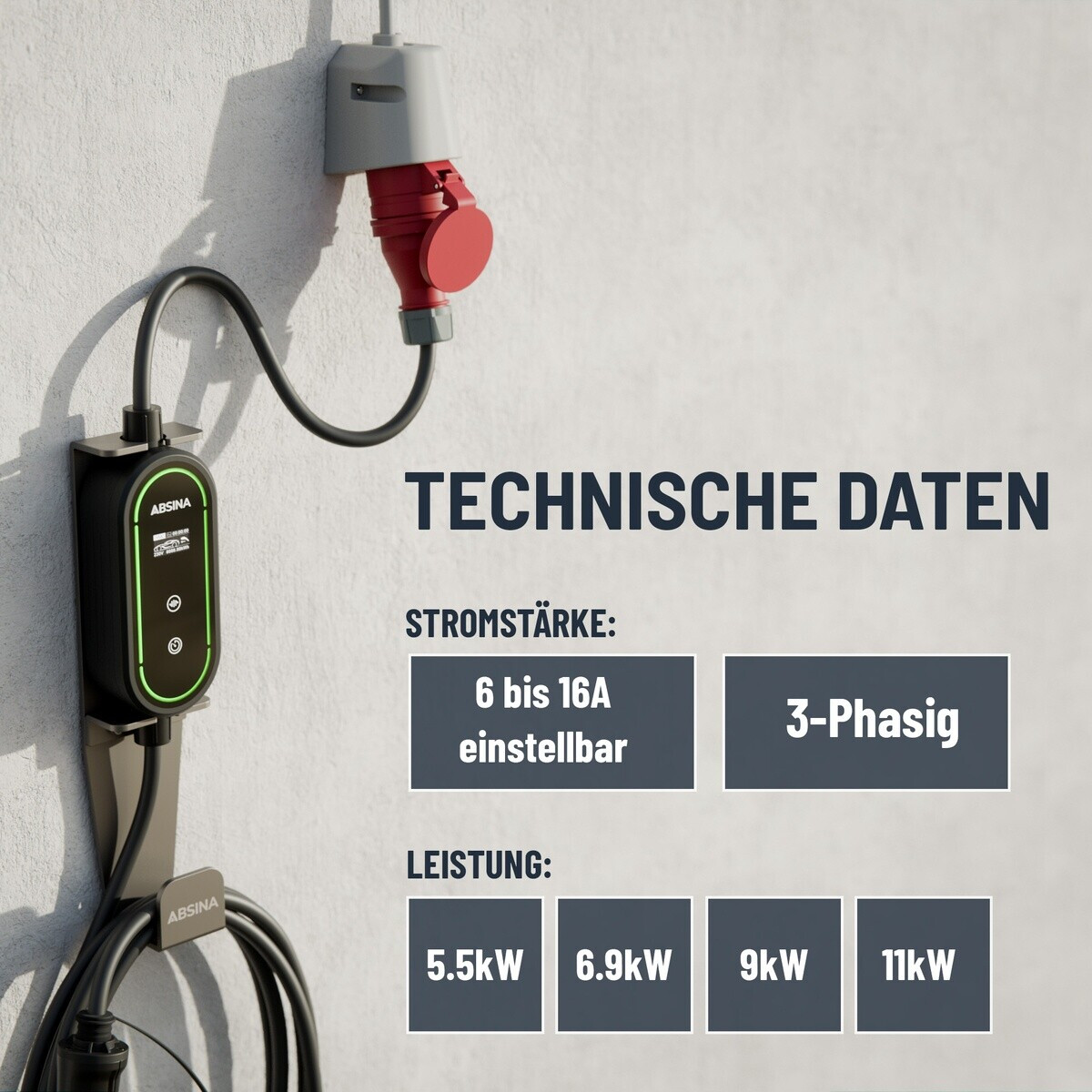 Absina mobile Wallbox 11kW (19759) – Bild 3