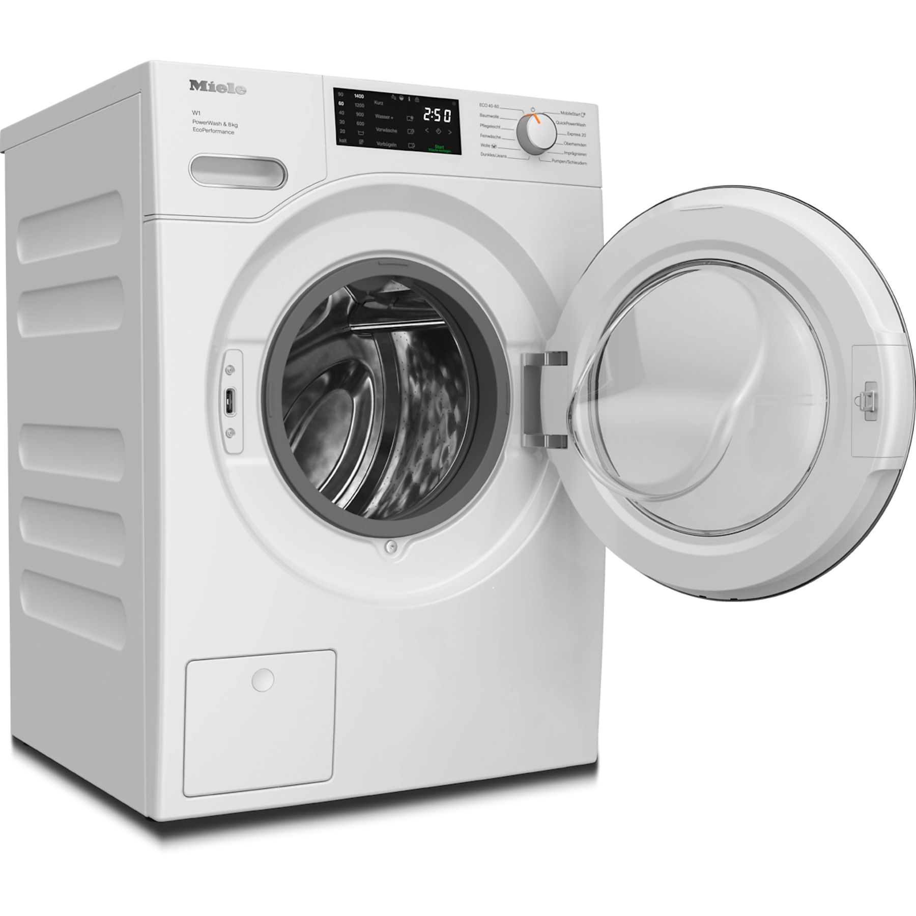 MIELE WWE460 WPS PWash&8kg W1 White Edition Waschmaschine (8 kg, 1400 U/Min., A, Flusenfilter, Fremdkörperfilter) – Bild 3
