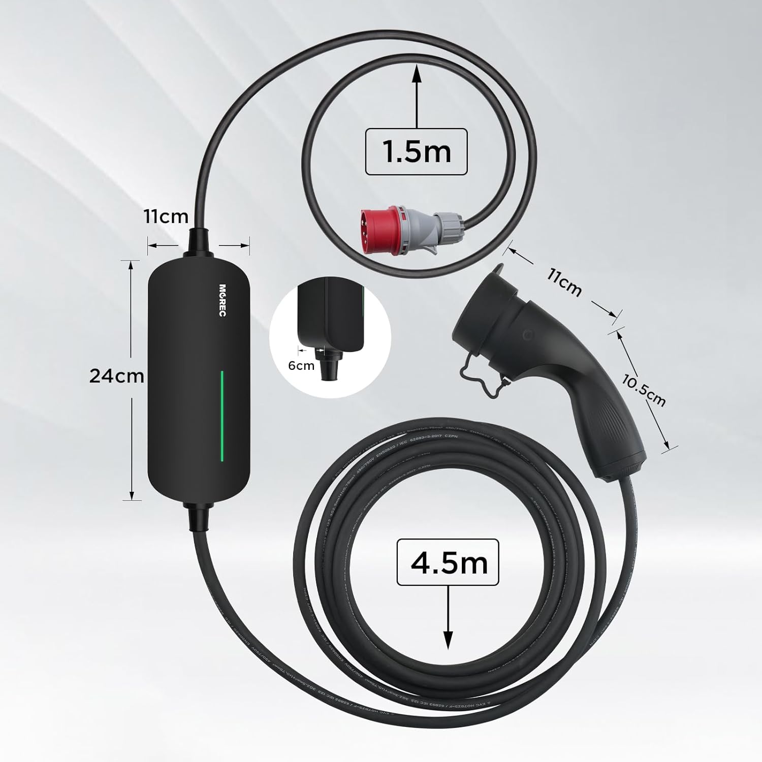 Morec Charging Cable Type 2 6-16A – Bild 2