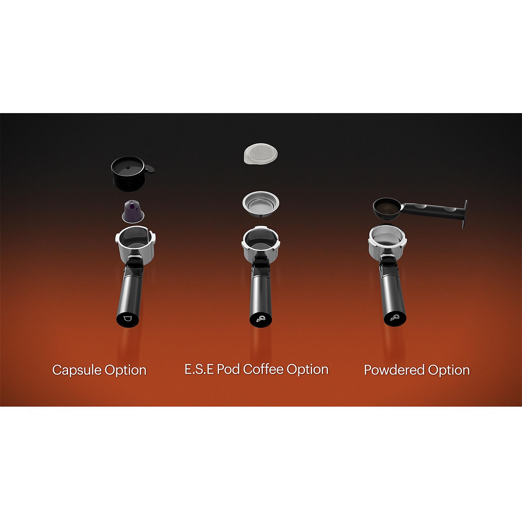 GRUNDIG KSM 6430 Espressomaschine Dark Inox/Schwarz – Bild 2