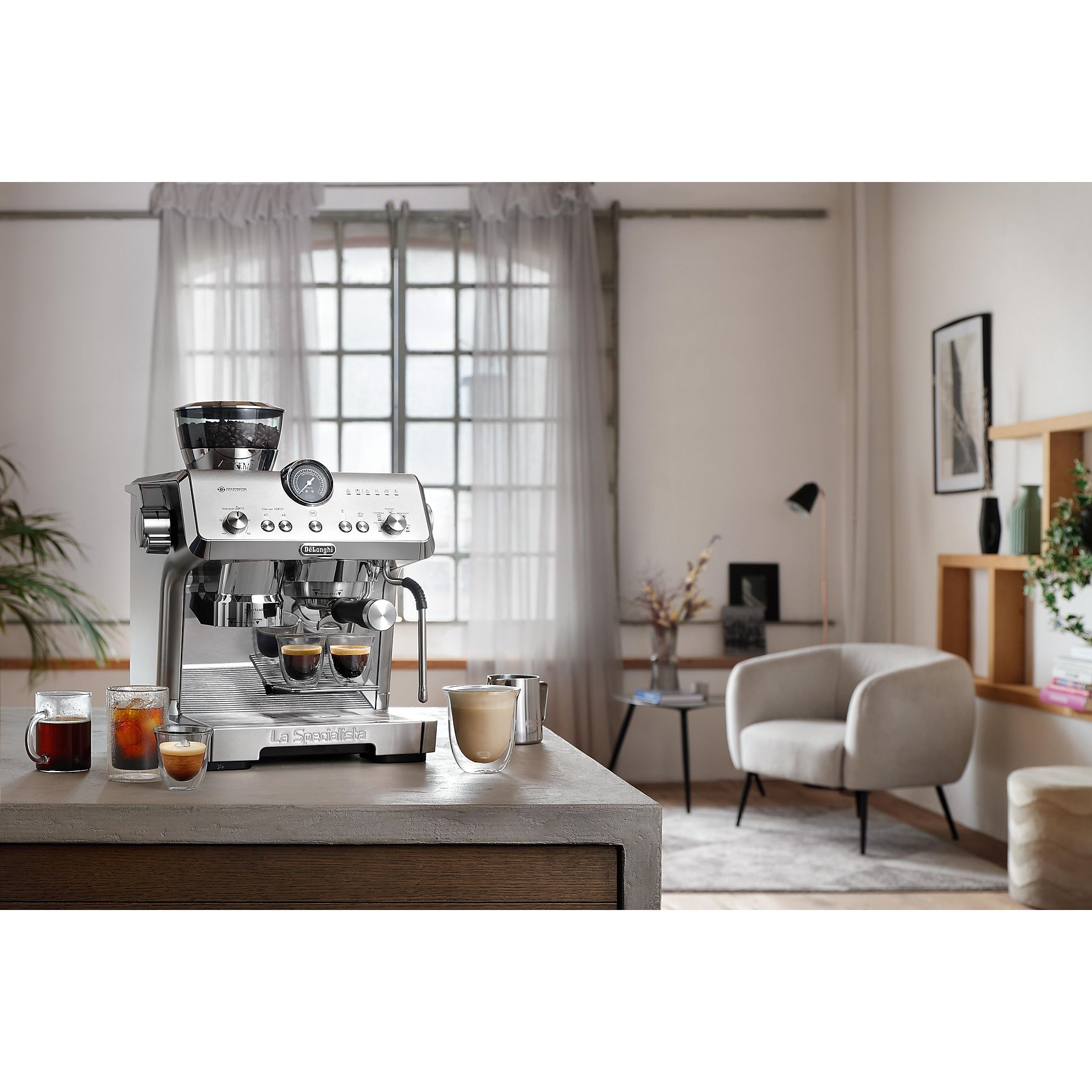 DELONGHI La Specialista Opera Cold Brew EC9555.M - 15 Mahlgrade und Smart-Tamping-Station, Siebträger Espressomaschine Metall – Bild 8