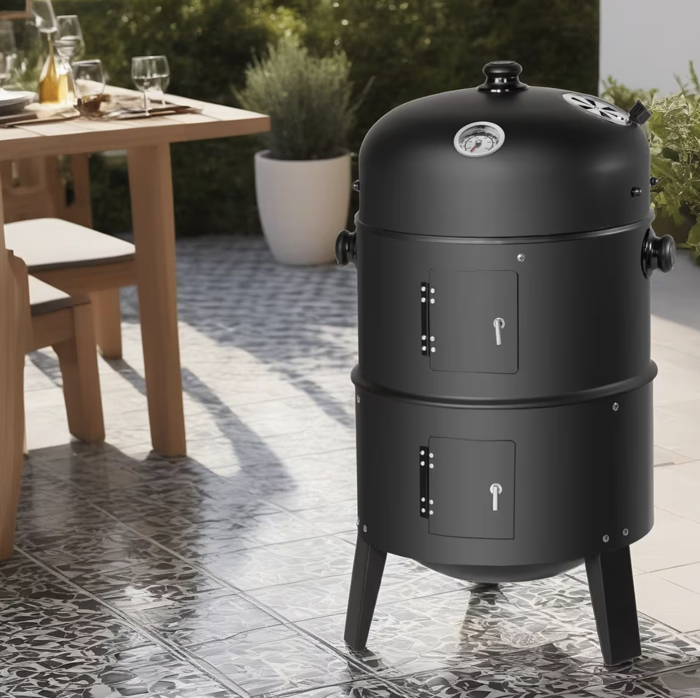 TecTake 3 in 1 Räuchertonne – Bild 3