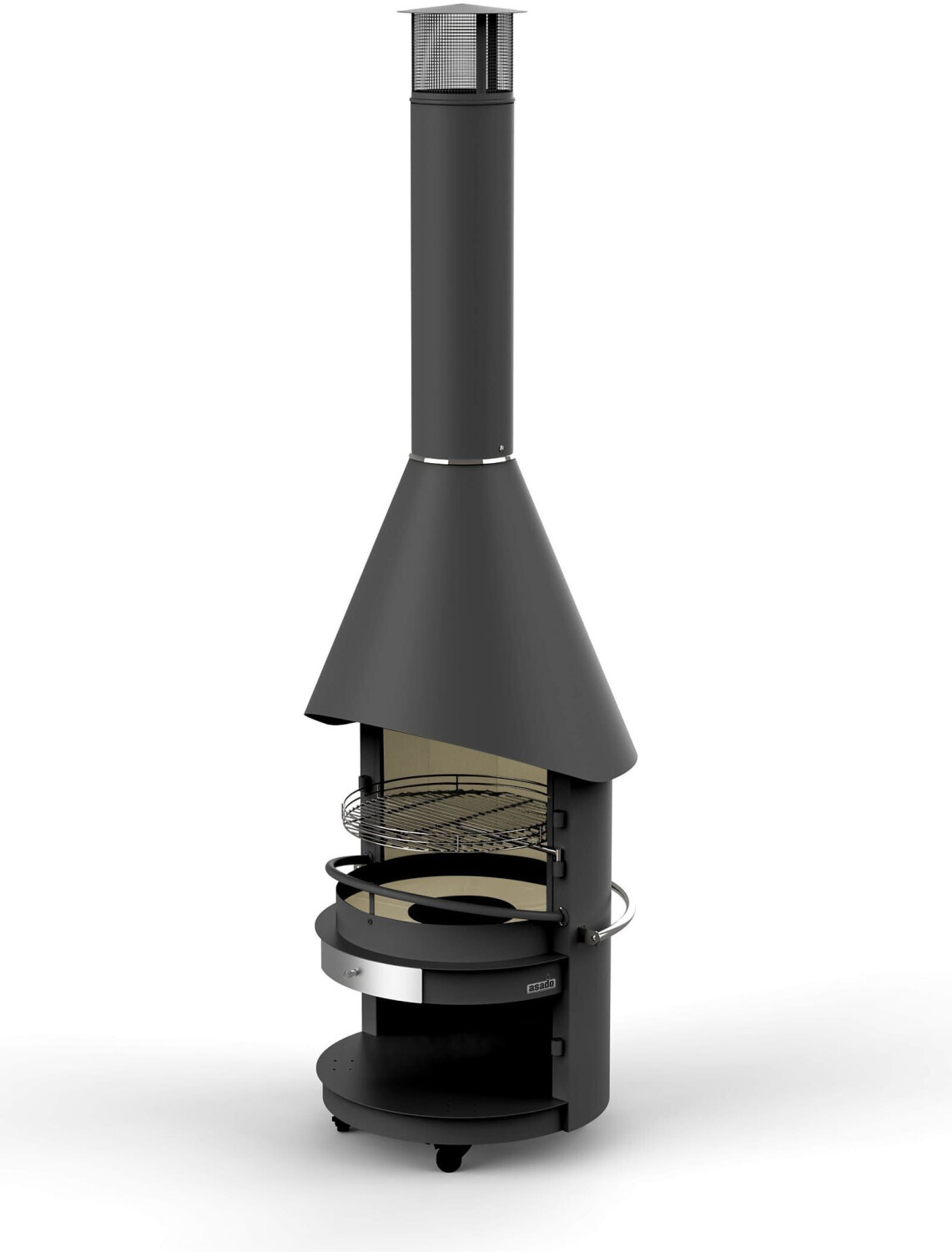 Asado Fuego Garten-Grillkamin Ø 70 cm Stahl anthrazit – Bild 3