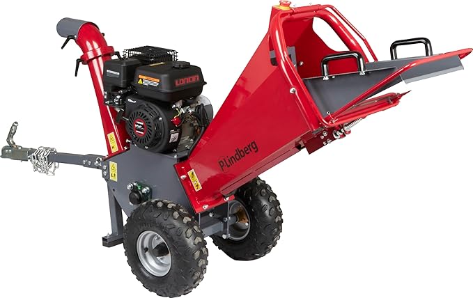 Petrol Wood Shredder Garden Shredder 5.6 HP for Branches and Wood up to 100 mm with Ball Head Coupling for Quad and Lawn Tractor – Bild 5