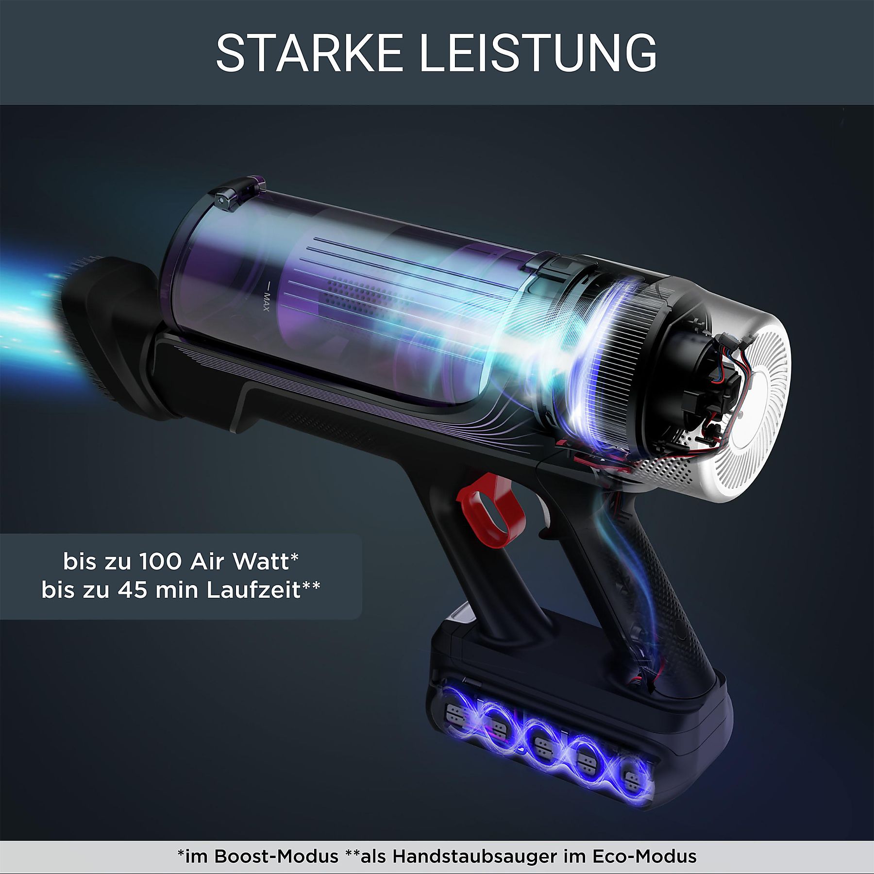 ROWENTA RH2039 X-Force Flex 9.60 Allergy Stielsauger, Akkubetrieb, 250 Watt – Bild 5