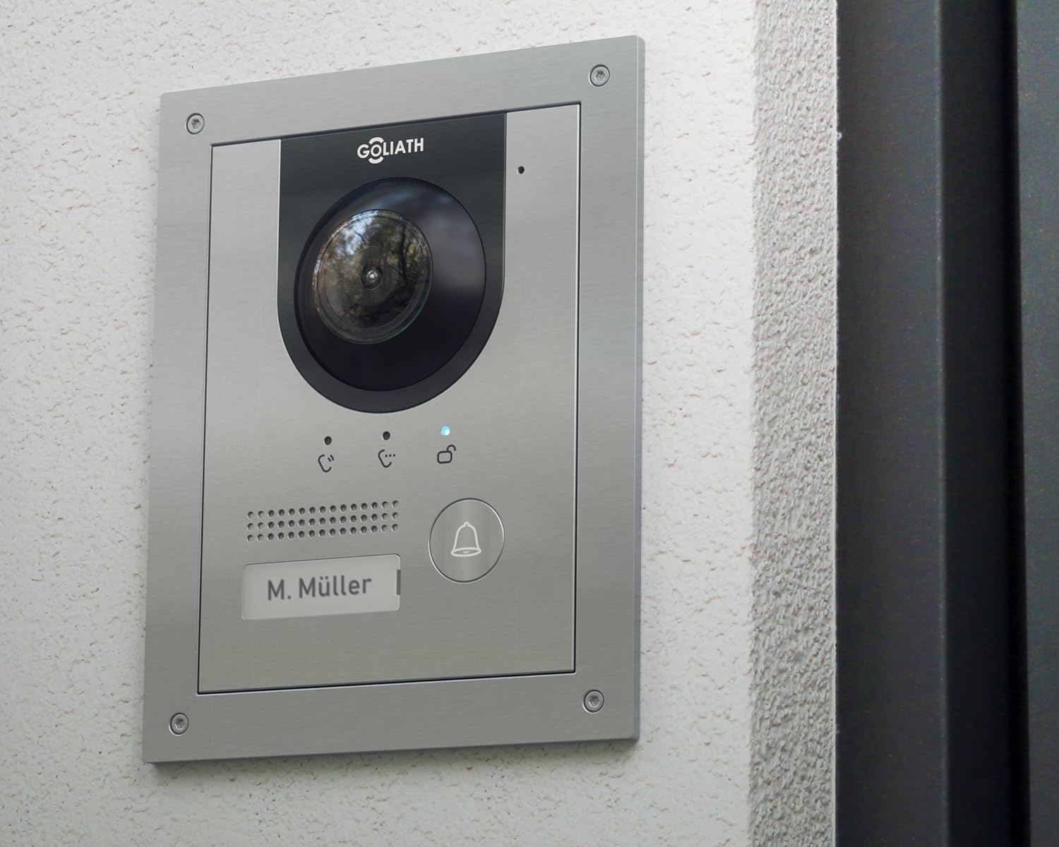 GOLIATH AV-BUS-116 Full HD Video Türsprechanlage 1 Familienhaus Set, 2 x Touchscreen Monitore – Bild 9