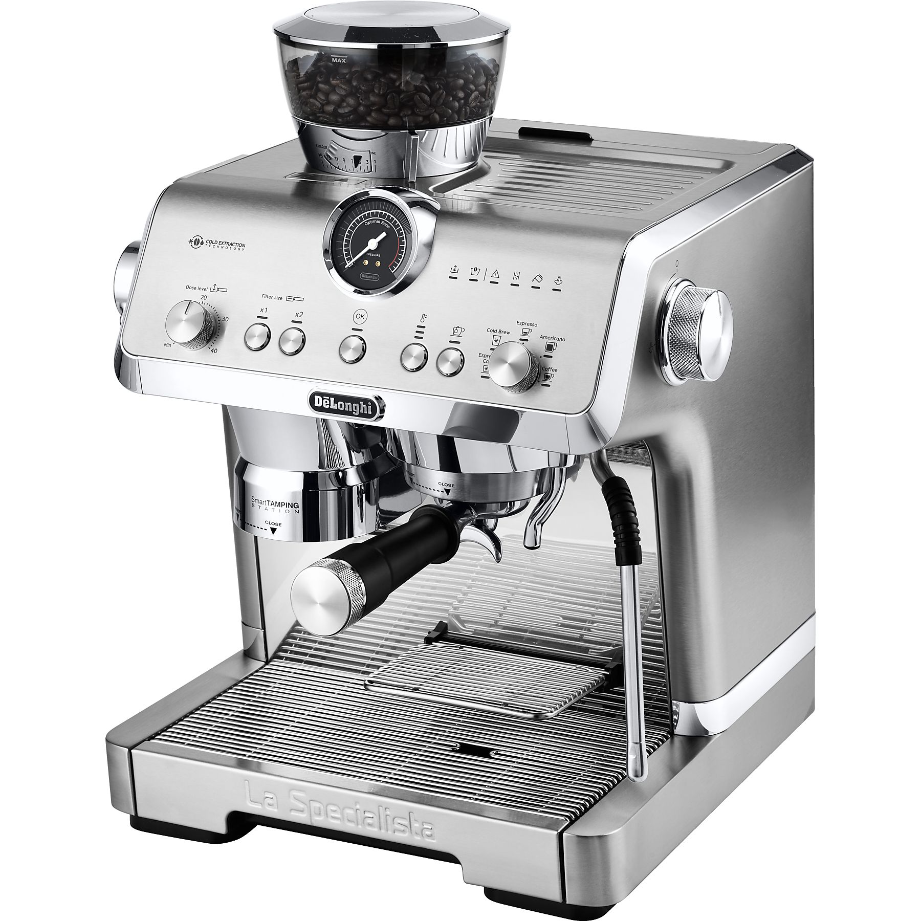 DELONGHI La Specialista Opera Cold Brew EC9555.M - 15 Mahlgrade und Smart-Tamping-Station, Siebträger Espressomaschine Metall – Bild 2
