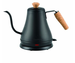 Bodum 11883-259EURO MELIOR Gooseneck Wasserkocher, 0.8 l, 1000 W, Edelstahl, Schwarz matt