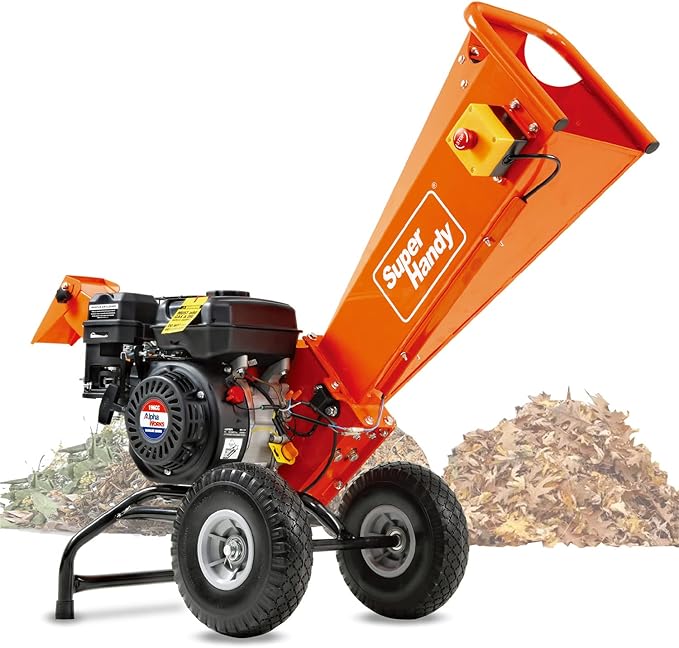 SuperHandy Wood Shredder, Branch Shredder, Petrol Shredder, 196cc Engine, Robust, Compact, Rotor Assembly Design, 5 cm Maximum Capacity, Helps with Fire Prevention and Construction of Fire Breaks – Bild 2