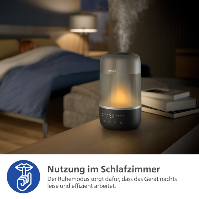 Philips Luftbefeuchter »HU1510 1000 Series, ultraschall«, 3 l Wassertank, für 41 m² Räume, mit Aroma-Diffusor, Stimmungslicht, App verbunden – Bild 7