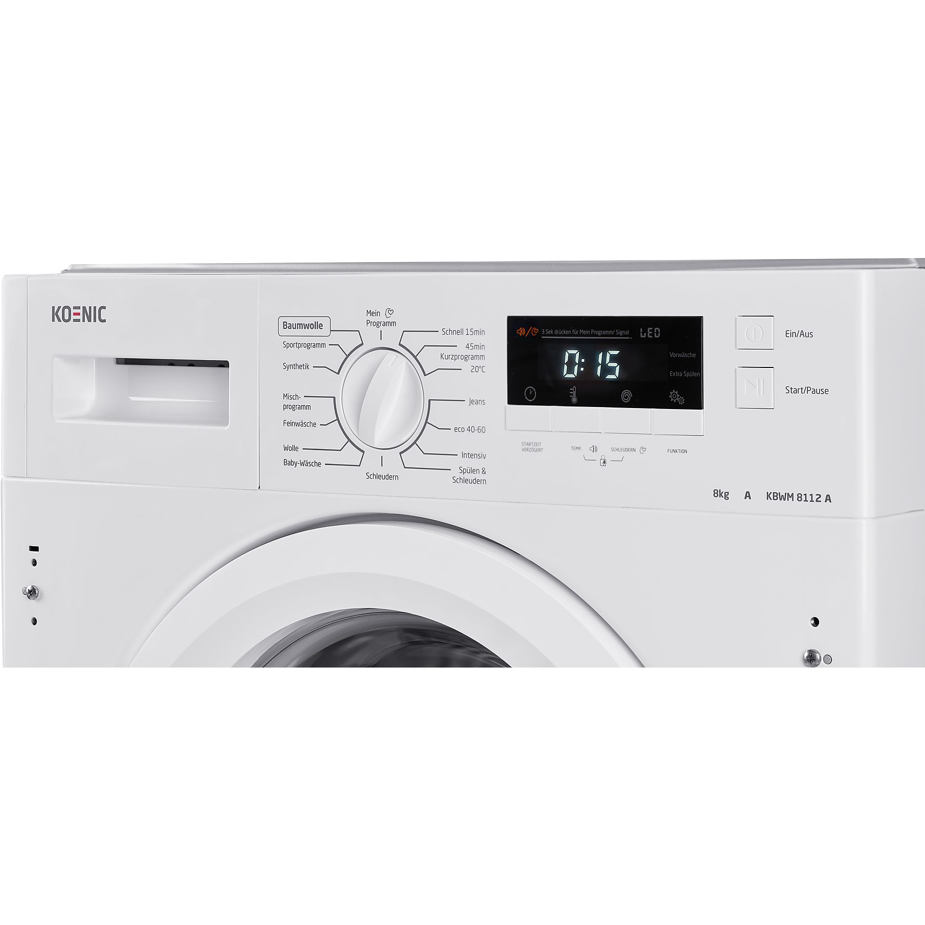 KOENIC KBWM 8112 A Waschmaschine (8 kg, 1350 U/Min., A) – Bild 4